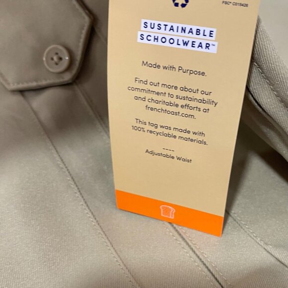 French Toast Girls Beige Pleated School Uniform Skirt Bundle Size 16 Adjustable - Picture 7 of 7